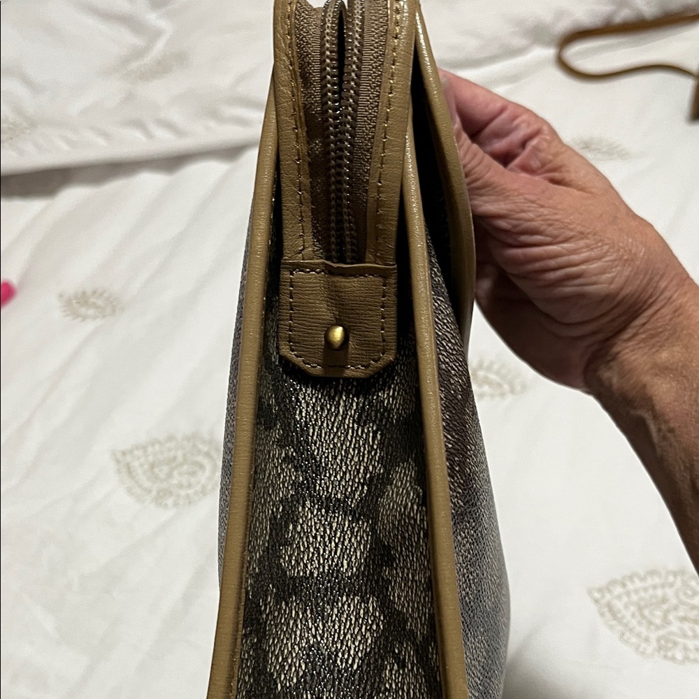 Ysl Gray Patterned Clutch Authentic - image 6